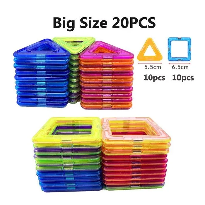 Magnetic building blocks - construction set - big size - educational toyConstruction