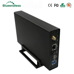 Aluminium externe behuizing - Nas WiFi-router - repeater - 300 mbps - HDD3.5 Sata naar USB 3.0-behuizingHDD behuizing