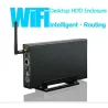 Aluminium externe behuizing - Nas WiFi-router - repeater - 300 mbps - HDD3.5 Sata naar USB 3.0-behuizingHDD behuizing