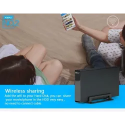 Aluminium externe behuizing - Nas WiFi-router - repeater - 300 mbps - HDD3.5 Sata naar USB 3.0-behuizingHDD behuizing