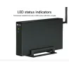 Aluminium externe behuizing - Nas WiFi-router - repeater - 300 mbps - HDD3.5 Sata naar USB 3.0-behuizingHDD behuizing