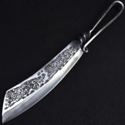 9.3 inch hakmes - keuken - jacht - houtsnijder - handgemaakt gesmeed staal - tijgerdesignStaal