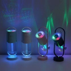 Ultraschall-Luftbefeuchter - 360-Grad-Rotations-Nebelspray - mit LED - 200 ml