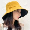 Double-sided sun hat - wide brim - with adjustable strings - bucket styleHats & Caps