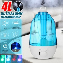 Ultraschall-Luftbefeuchter – Diffusor für ätherische Öle – Doppelnebelzerstäuber – mit LED – 4 L