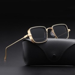 Vintage vierkante zonnebril - anti-reflecterende lens - metalen frame - UV400 - unisexZonnebril