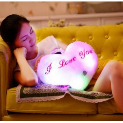 Hartvormig kussen z - I LOVE YOU - LED-verlichtingKnuffels