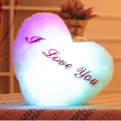 Hartvormig kussen z - I LOVE YOU - LED-verlichtingKnuffels