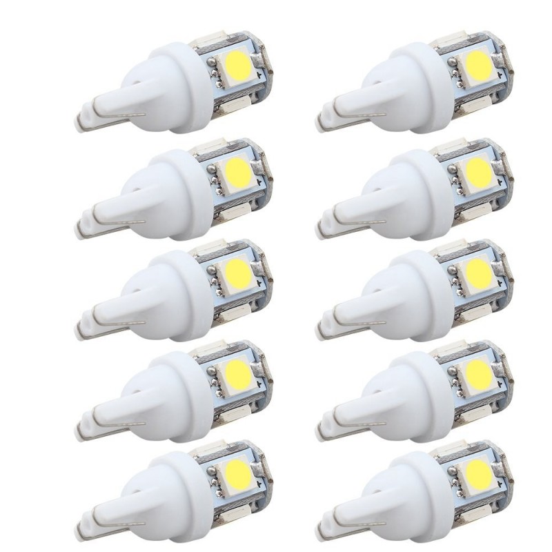 LED autolamp - DC 12V - T10 5050 W5W - 10 stuksT10