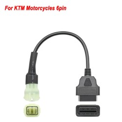 OBD2 16-pins naar 3-pins / 6-pins - kabel voor KTM - adapter voor motorfiets - ECU-software tuningDiagnose