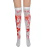 Halloween kniekousen - over de knie - bloed - spinnenweb - kruis - bottenHalloween & feest
