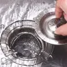 Kitchen sink drain strainer - anti-clogging filter - with handle - stainless steelSink strainers