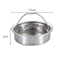 Kitchen sink drain strainer - anti-clogging filter - with handle - stainless steelSink strainers