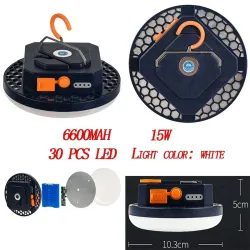 Draagbare magnetische LED lamp - campinglamp - hanglantaarn - waterdichtVerlichting