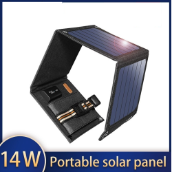14W Solarpanel - faltbares Ladegerät - USB - wasserdicht - für Smartphones