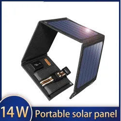 14W zonnepaneel - opvouwbare oplader - USB - waterdicht - voor smartphonesOpladers