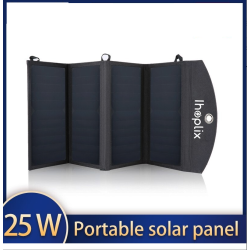 25W zonnepaneel - opvouwbare oplader - USB - waterdicht - voor smartphonesOpladers