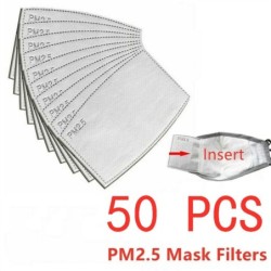 Gezichtsmasker filters - actieve kool - PM25 - 5 laags - anti-stof - anti bacterieelMondmaskers