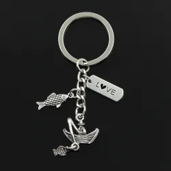 Vissersboot - LOVE - vishangers - sleutelhangerSleutelhangers