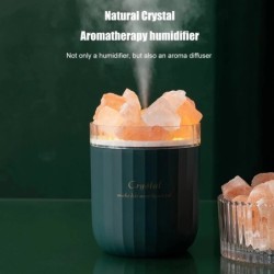 Natürlicher Kristall – kabelloser Aromatherapie-Luftbefeuchter – mit Atmosphärenlampe – Diffusor für ätherische Öle