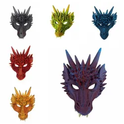Halloween-masker - 3D-drakengezichtMaskers