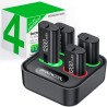 4 x 1200mAh batterijpakket - USB-oplaadstation - voor Xbox One X / S / Xbox Elite-controllerController