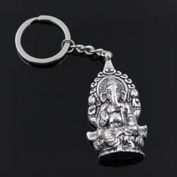 Vintage Ganesha Boeddha olifant sleutelhangerSleutelhangers
