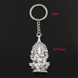 Vintage Ganesha Buddha elephant keychainKeyrings
