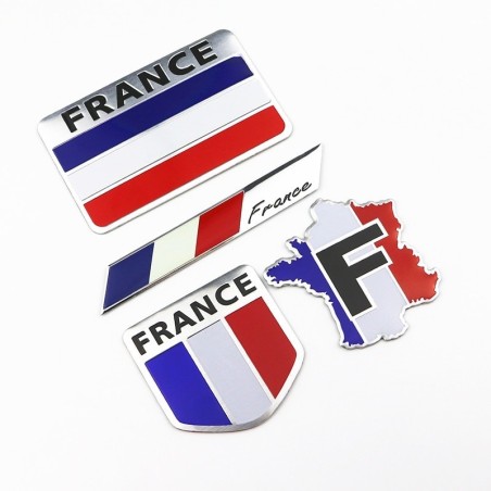 3D aluminum car sticker - French flagStickers