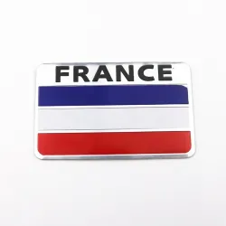 3D aluminium autosticker - Franse vlagStickers