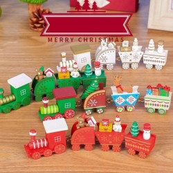 Kerst houten trein - speelgoedHouten