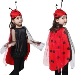Rood lieveheersbeestje kostuum - cape / hoedKostuums