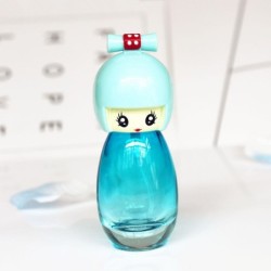 Parfümflasche aus Glas - leerer Behälter - Puppen- / Mädchendesign - mit Zerstäuber - 20 ml - 5 Stück