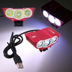 3XT6 - 5V USB - LED Fahrradlicht - Frontlampe - wasserdicht
