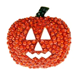 Kristallen Halloween pompoen brocheBroches