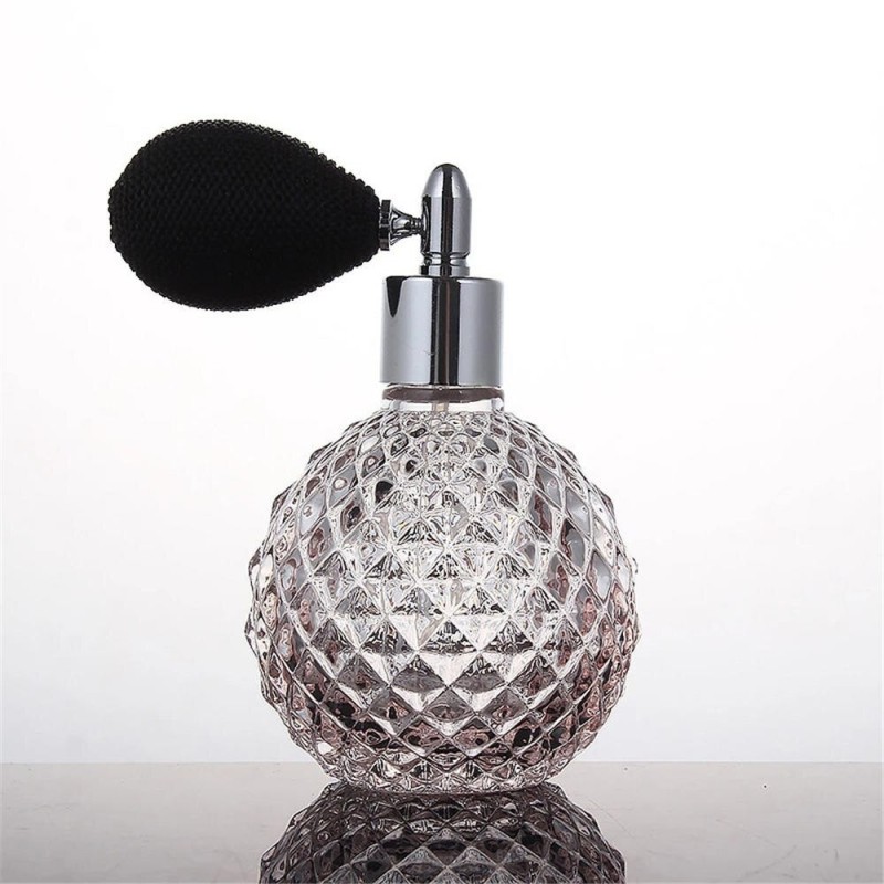 Vintage parfumflesje - lege container - met verstuiver - kristalglas - 100mlParfum