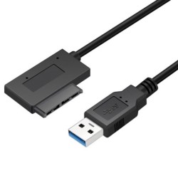 USB 2.0 - 3.0 auf Mini SATA II 7+6 13Pin - Adapter - Kabel - für Laptop CD/DVD ROM Slimline Drive