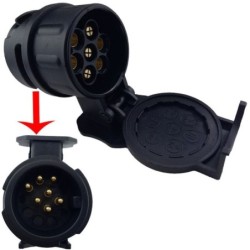 13 to 7 pin trailer connector - socket - adapter - waterproof - 12VDiagnosis