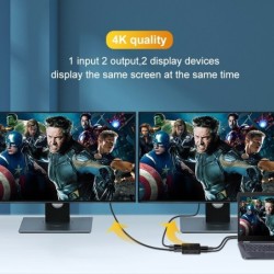 4K HDMI Splitter - Full HD - 1080P - 1 in 2 Out Verstärker - Dual Display - für HDTV DVD PS3 Xbox