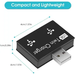 USB 2.0 naar 2-poorts oplader - HUB-adapterHubs