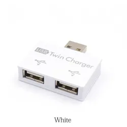 USB 2.0 naar 2-poorts oplader - HUB-adapterHubs