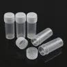 Kunststof monsterflesjes - mini doorzichtige pillen/capsules - met deksel - 5 ml - 50 stuksCentrifugebuizen