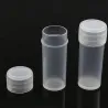 Kunststof monsterflesjes - mini doorzichtige pillen/capsules - met deksel - 5 ml - 50 stuksCentrifugebuizen