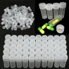 Kunststof monsterflesjes - mini doorzichtige pillen/capsules - met deksel - 5 ml - 50 stuksCentrifugebuizen