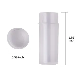 Kunststof monsterflesjes - mini doorzichtige pillen/capsules - met deksel - 5 ml - 50 stuksCentrifugebuizen