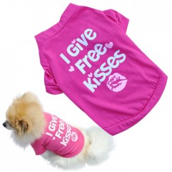 "I give free kisses" - t-shirt voor honden/kattenKleding & schoenen