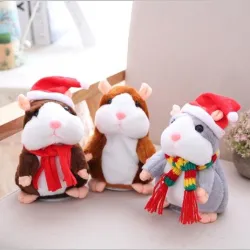 Kerst pratende hamster - knuffelKnuffels