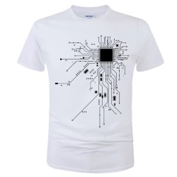 T-shirt met korte mouwen - CPU-processor / schakelschema afdrukkenT-Shirts