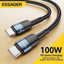 Essager - USB type C naar USB C - snellaadkabel - 60W - 100WKabels