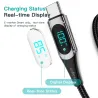 Essager - USB type C to USB C cable - PD fast charging - with digital display - 100W / 5ACables